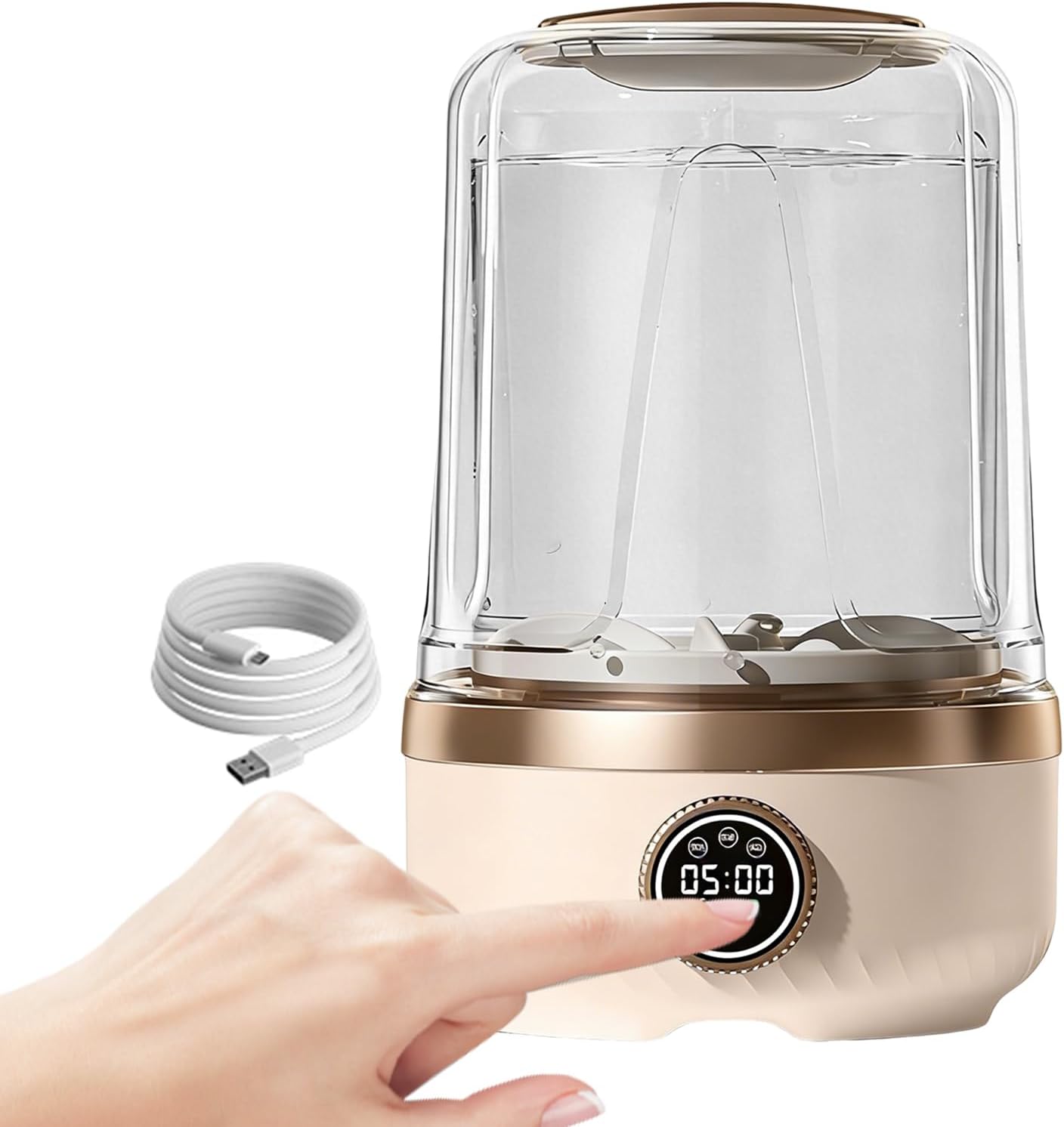 Portable Mini Washer, Rechargeable Washing Machine, Fabric Cleaner with Compact Design, Portable Laundry Device, Apartment Laundry with Lightweight Build, Travel Washer for Clothes