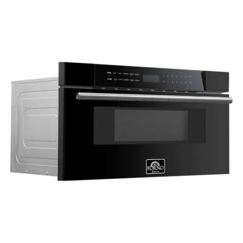 FORNO Capoliveri Espresso Black 30 Inch 1000 Watts Microwave Drawer 1.2 cu.ft.