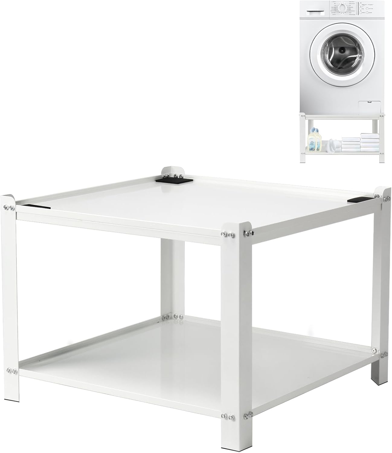 Universal Laundry Pedestal for Washer and Dryer Stand W28''xD28''xH20'' Dryer Pedestals 700lbs Load Capacity Washing Machine Pedestal Heavy Duty Washer Pedestal for Washer and Dryer