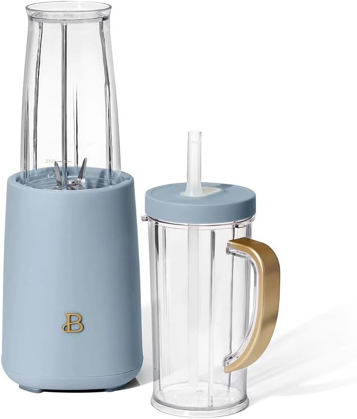 Beautiful Personal Blender Set with 12 Pieces, 240 W, Cornflower Blue by Drew Barrymore
