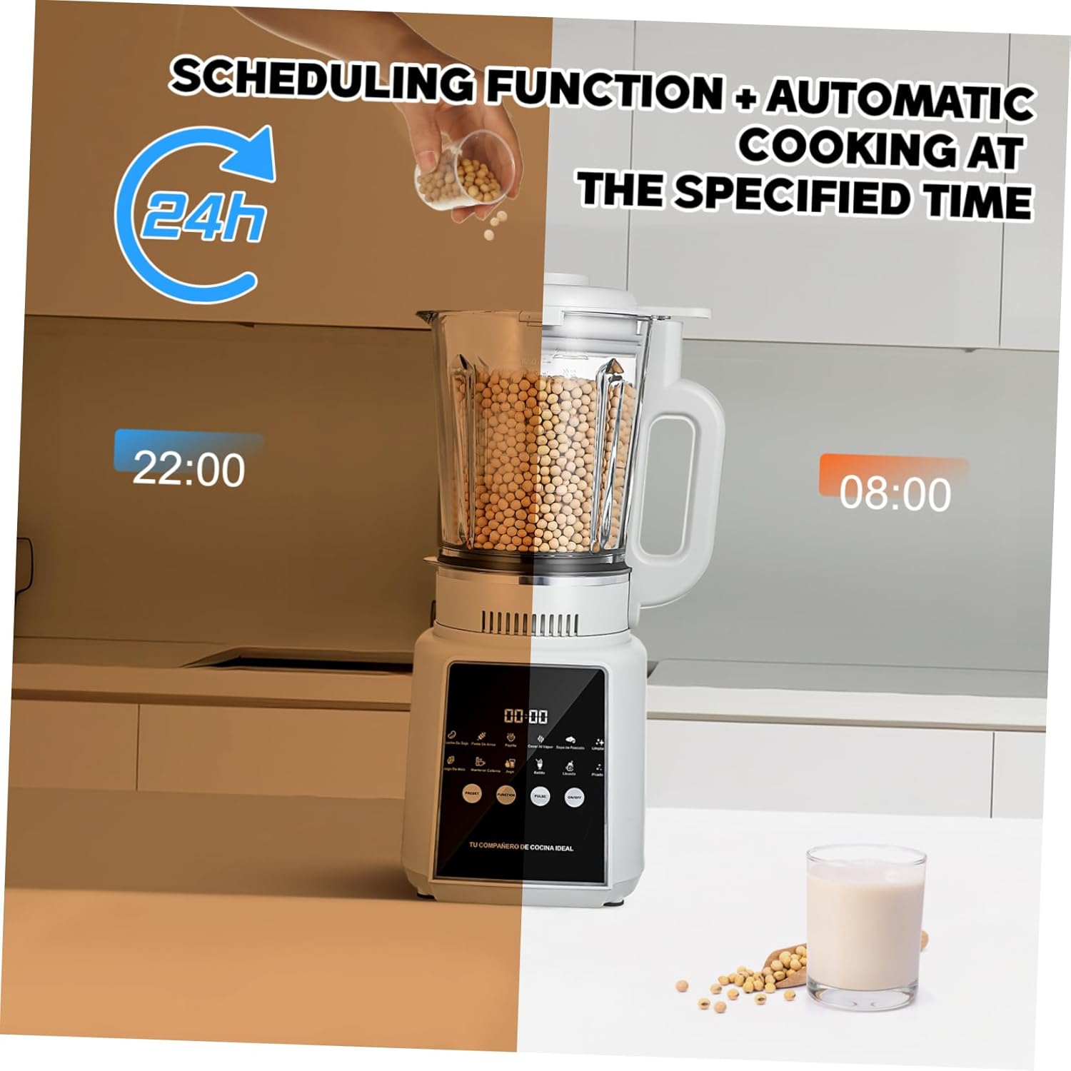 1.75L High-Speed Blender for Smoothies Fruit Juicer Electric Food Processor with Non-Sticking Pitcher Compatible with US Plug for Kitchen and Juicing