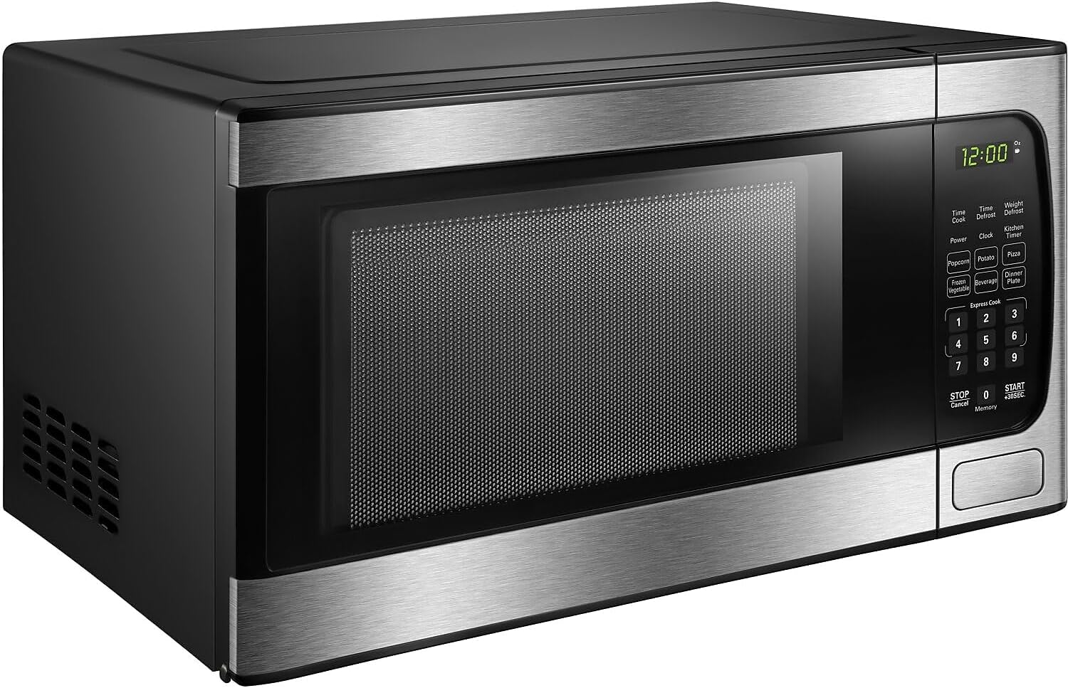 Danby DBMW0924BBS 0.9 Cu.Ft. CounterTop Microwave In Black Stainless Steel - 900 Watts, Small Microwave With Push Button Door