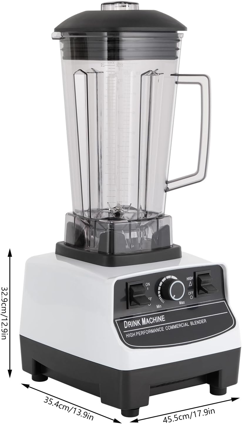 Professional Blender,110v Commercial Blender For Kitchen Max 1600w High Power Home And Adjustable Speed,Smoothie Maker For Crushing Ice,Frozen Dessert,Soup,Fish