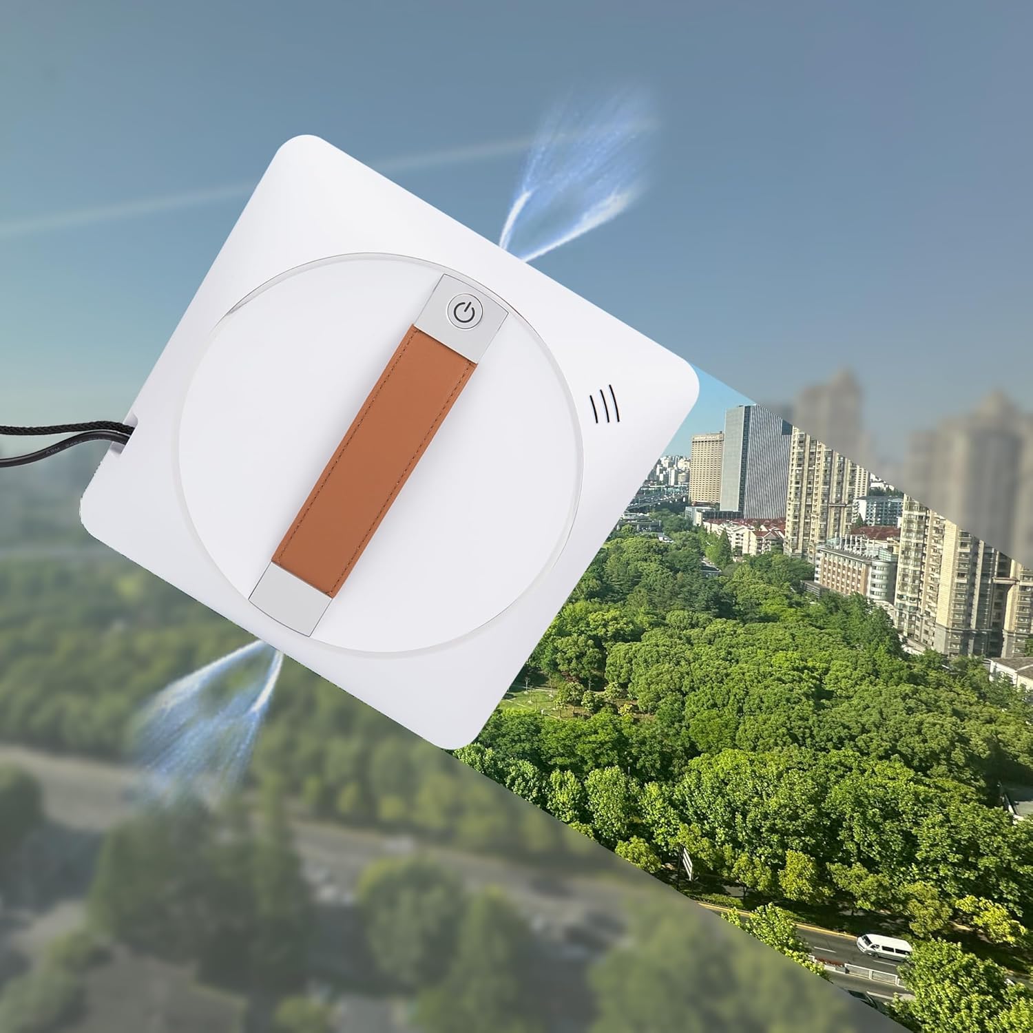 Smart Window Cleaning Robot, Dual Water Spray, 2500Pa High Suction Power, Wet/Dry Cleaning, Indoor/Outdoor Use, Mobile APP & Remote Control, Perfect for High-Rise Windows, Tiles and Glass Cleaner kit