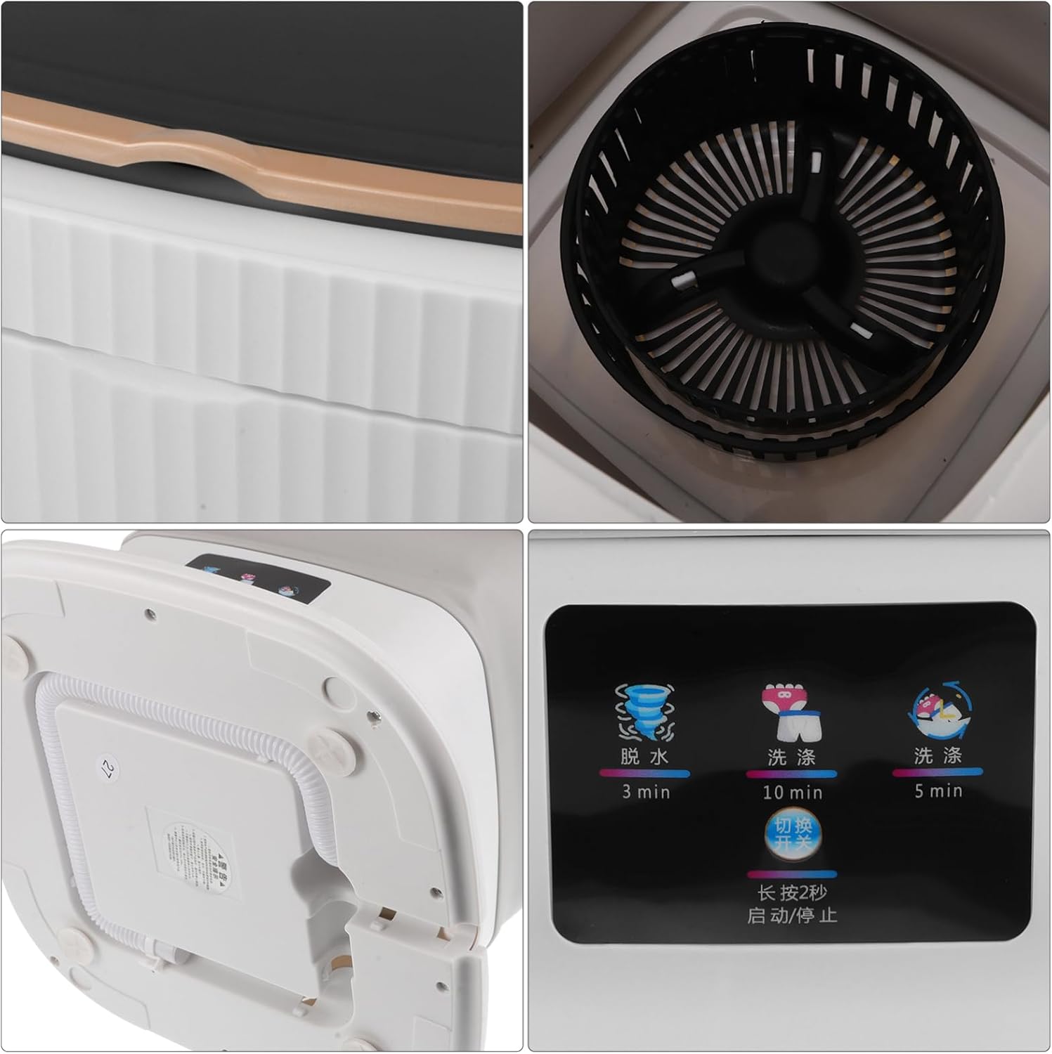 STOBOK Portable Mini Washing Machine Compact Washer Quiet Modes for Clothes Socks Underwear for Apartments Travel Rv Use