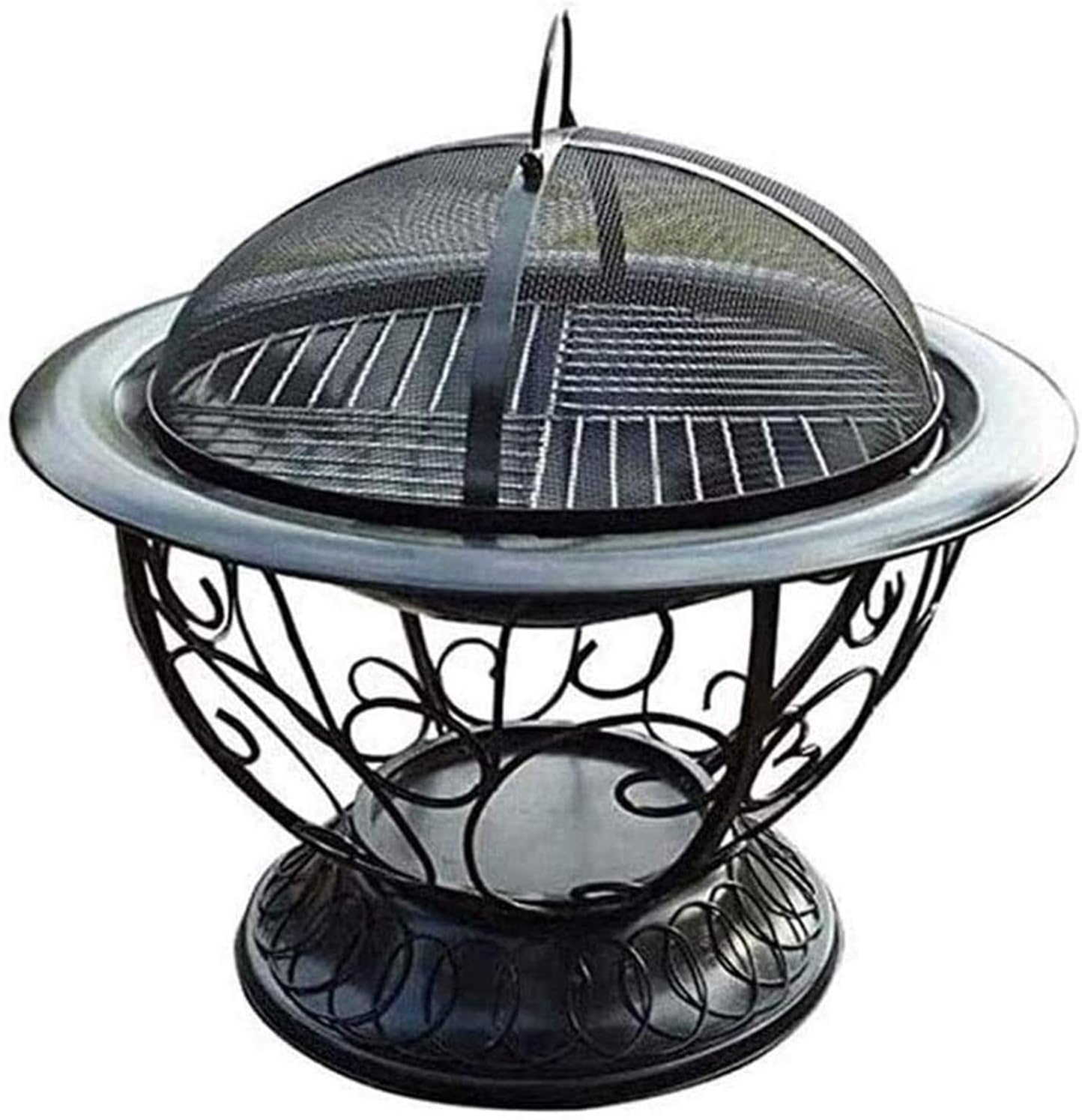 Fire Pit Fire Pits Outdoor Wood Burning Outdoor Grill Stove Brazier,Housewares Fire Pit Outdoor Garden Patio Heater Brazier Basket for Wood, Charcoal with Cover BBQ Cooking for Outside Campi