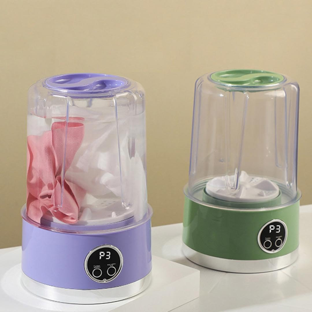 Underwear Washer, 2025 Upgraded Mini Washing Machine, Portable Rechargeable Cordless Mini Washing Machine Laundry Cup for Bra, Underwear, Socks, Baby Clothes and Camping RV Travel (White)