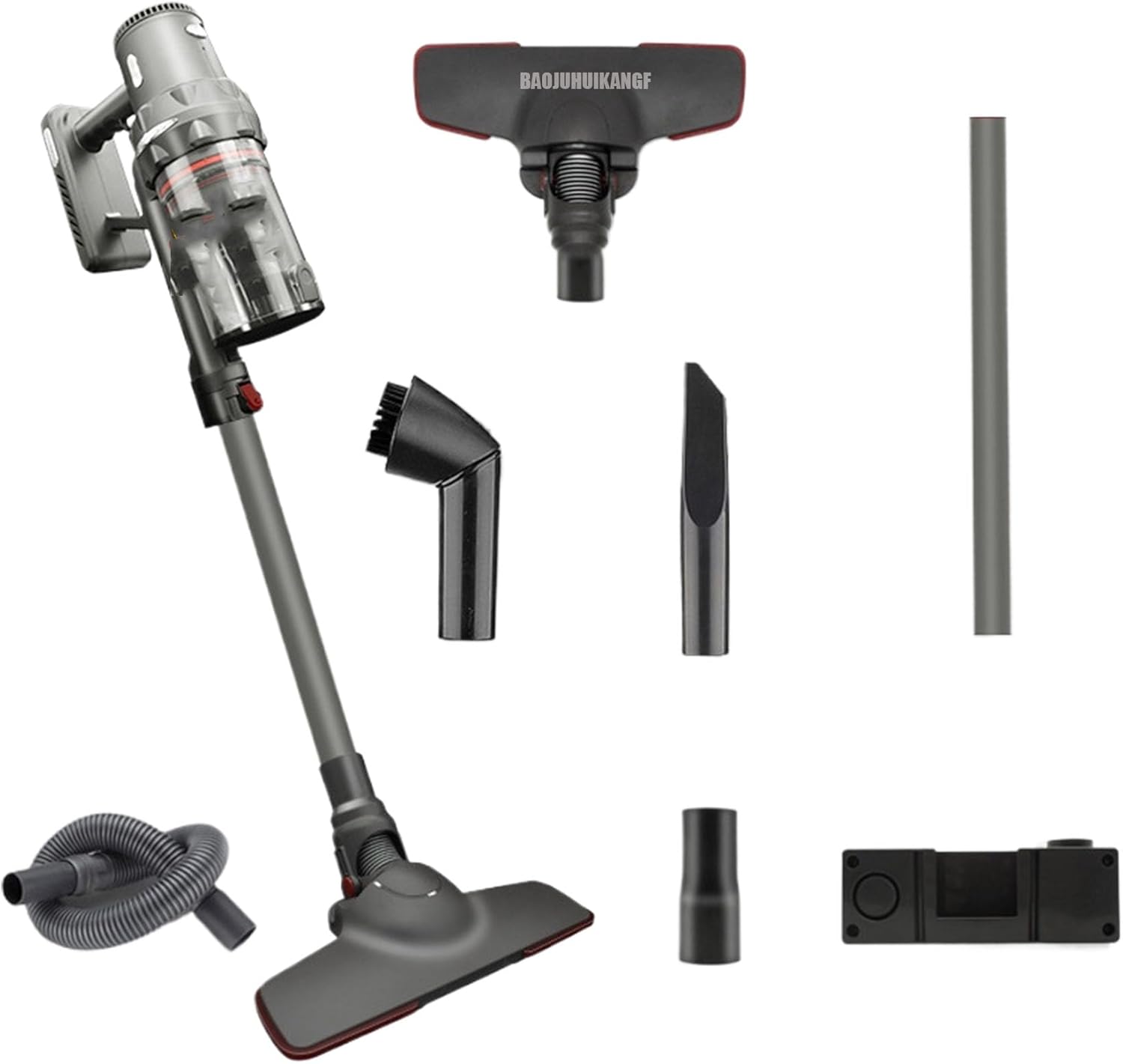 Wired Version, 1400W High-Power Carpet Vacuum Cleaner, Powerful Multi-Surface Floor Cleaning for Carpet, Hardwood, Tile, 4 in 1Vacuum Filter(Gray)