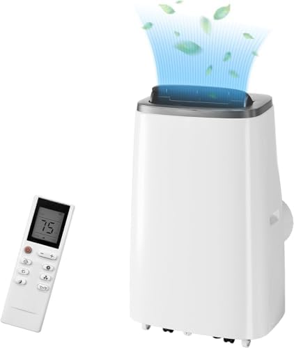 12000Btu Portable Air Conditioner 4-in-1 Portable AC Unit Cool up to 550 sq.ft, Portable Air Conditioners with Remote Control, Window Kit, 1-24H Timer