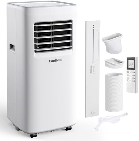 Portable Air Conditioners,8500 BTU air conditioner Cools Up to 360 Sq. Ft. 3 in 1 Portable AC with Remote Control,24H Timer, Smart Sleep Mode,Window Installation Kit & Filter Cleaning Brush