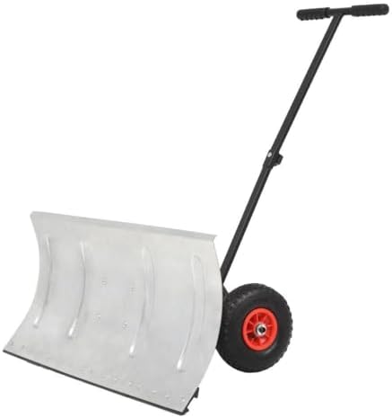 Snow Plow Cart, Winter Snow Removal Tool, Adjustable Snow Shovel for Clearing Snow from Driveway, Garden