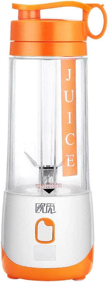 cup Portable Electric Juicer Cup,Portable Blender,Household Personal Smoothie Blender USB Rechargeable Battery with 6 Stainless Steel Blades 400ML Mini Juice Cup,4000 mAh battery. Portable, E