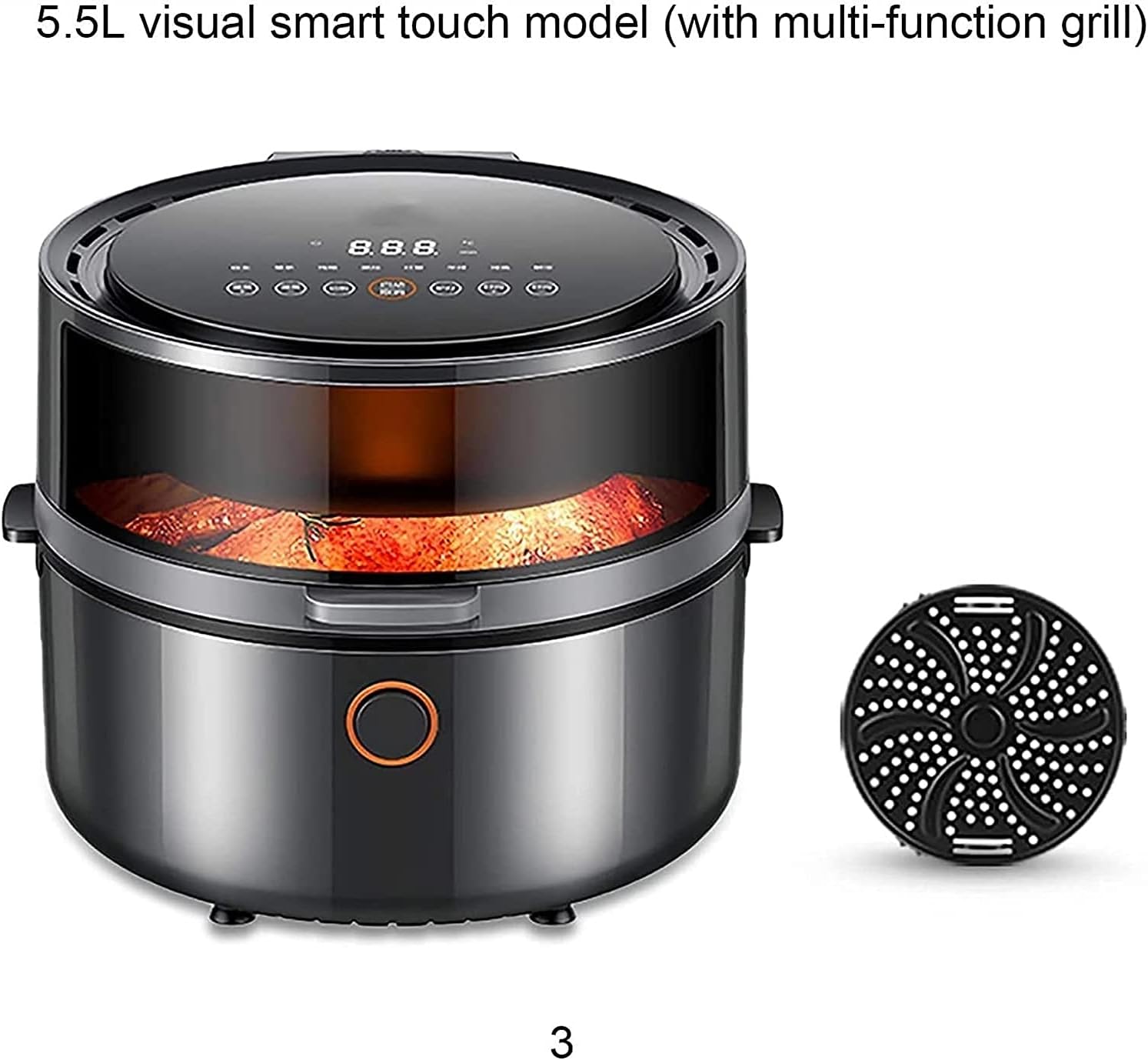 5.8Qt Digital Air Fryer, Dehydrator Cooker for Air Fry, Bake, Dehydrate, Ferment, Roast, Rotisserie