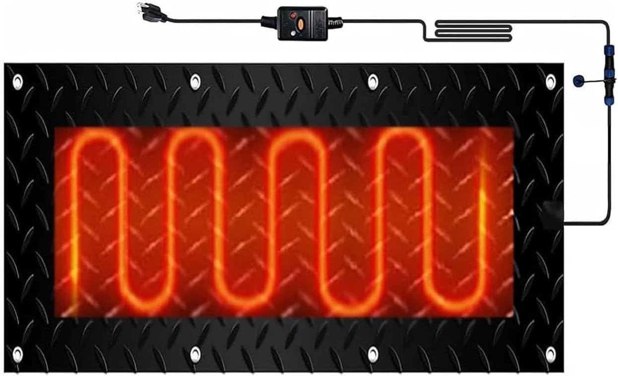 Heated Outdoor Mats Sidewalk Non-slip Heated Mats ，1/2/3/4/5 Pieces Heated Walkway Mat, Non-Slip Heated Snow-Melting, for Outdoors Patio, Garden, Lawn, Steps, Doorways Snow Removal(1 Pcs,30x90cm/12x36