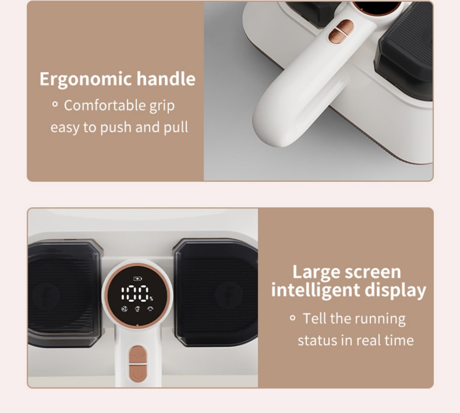 Bed Vacuum Cleaner, Cordless Mattress Vacuum Cleaner with HEPA Filter 253.7nm UV-C Light,16Kpa Suction,Widened Suction Port,Ultrasonic Technology,Large Dust Collection,Low Noise,White