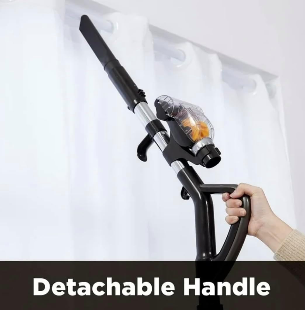 Eurecka Power Lightweight Powerful Upright Vacuum Cleaner for Carpet and Hard Floor, Pet Turbo, Black,Yellow