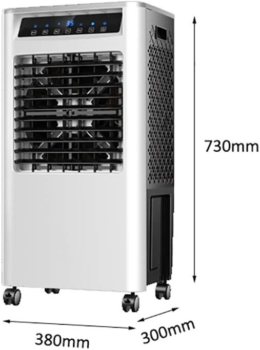 Portable Air Conditioner Fan Space Air Coolers Bladeless Remote Control Cold Air Fan Water Cooled Ultra Quiet Standing Air Conditioner For Bedroom Office Floor White