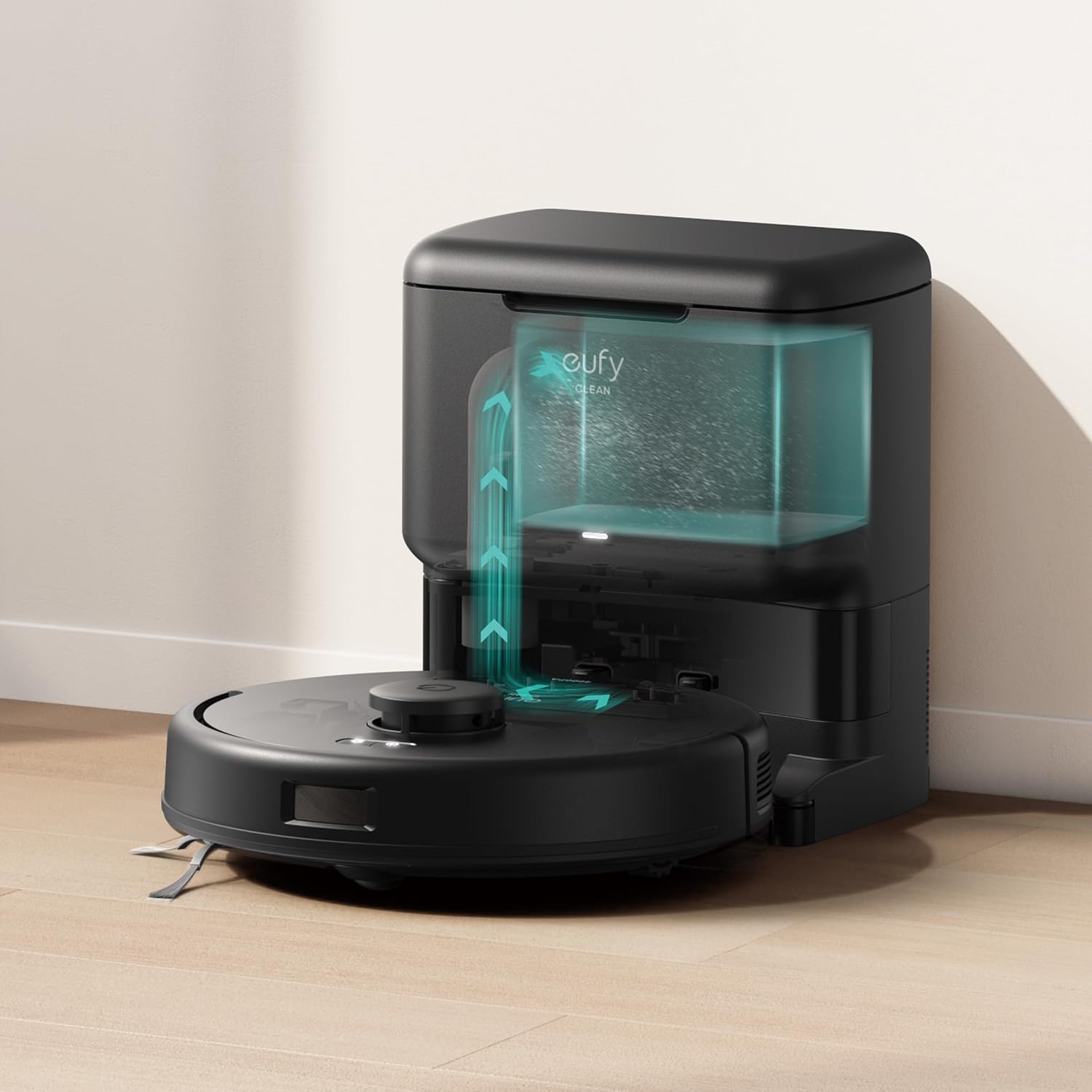 eufy Like-New L50 SES Robot Vacuum with 60 Day Self-Empty Station, Multi-Floor Cleaning,Precise iPath Laser Navigation, Customizable Al Mapping, Ideal for Hard Floor Tile Carpet (Renewed)