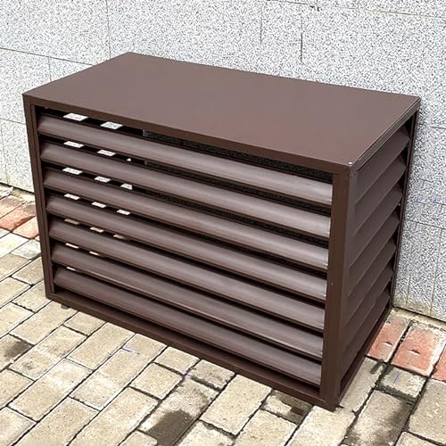 Outdoor Air Conditioner Cover for Outside Units, Aluminum Decorative Privacy Fence Screen, Trash Can Enclosure Flower Stand All Weather Protective Cover, Condenser Protective Cover AC Unit Cover (C
