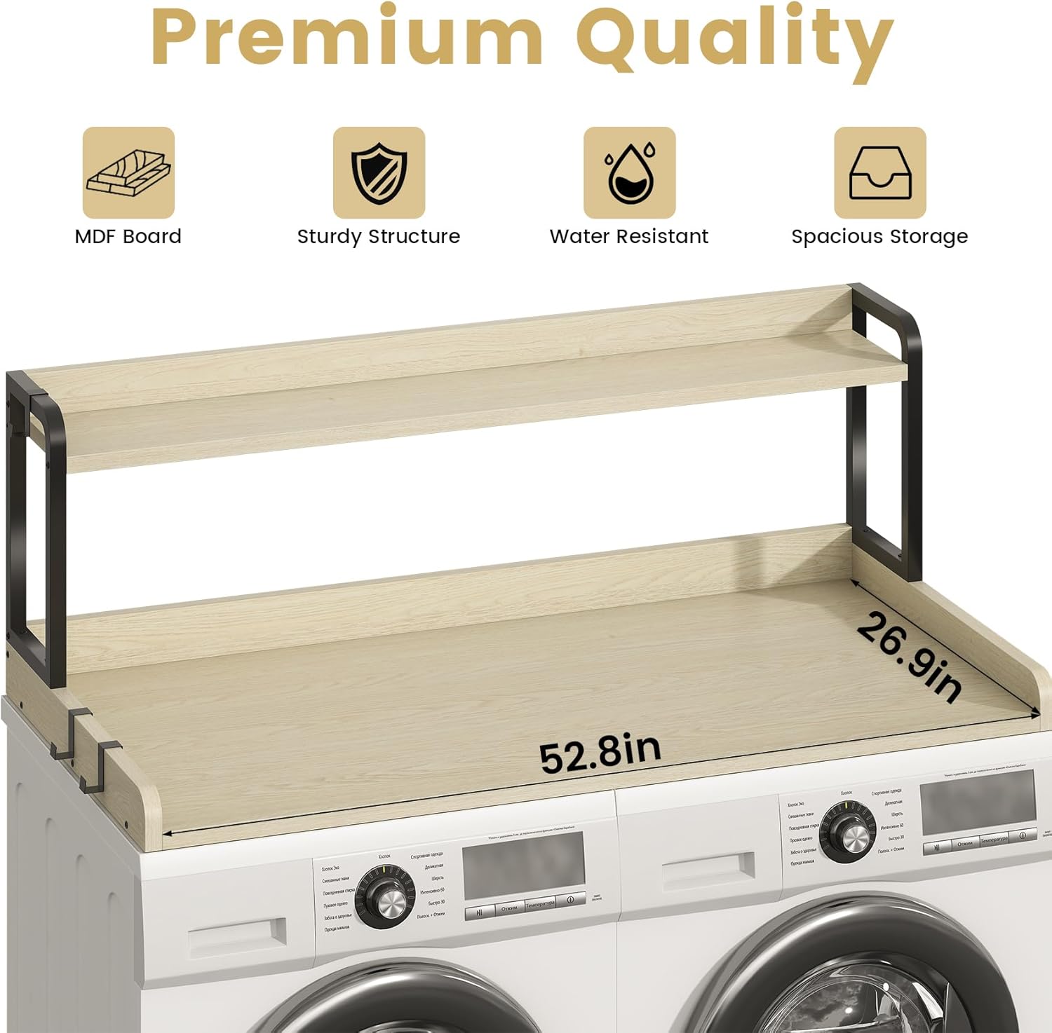 CBBPET 2-Tier Washer Dryer Countertop with 3.4