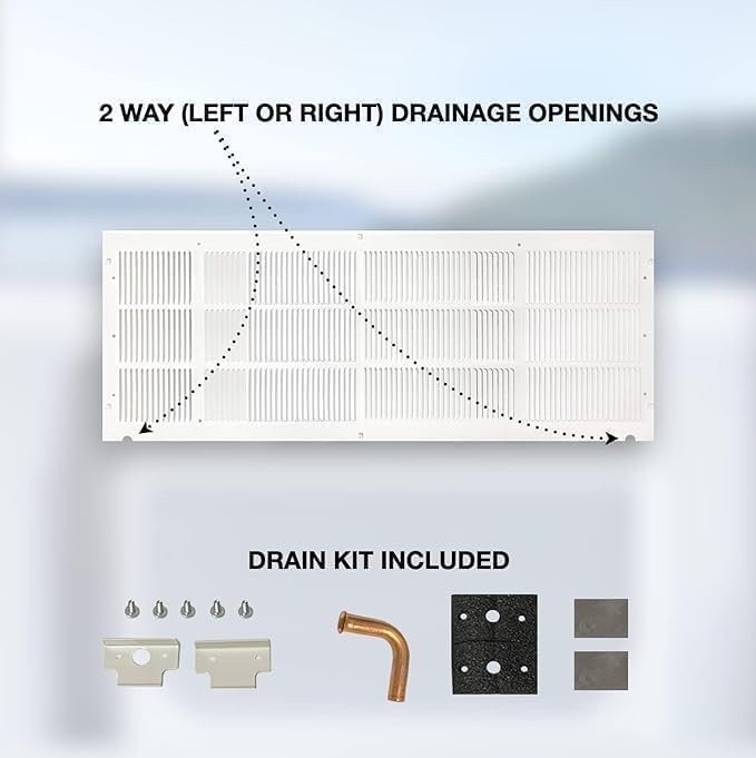 Cooper & Hunter 15,000 BTU PTAC Packaged Terminal Air Conditioner & Heat Pump – Built-In 3.5kW Electric Heater – Includes Wireless Smart Kit, Remote, Power Cord, Sleeve & Grille – R-32 Refrigerant