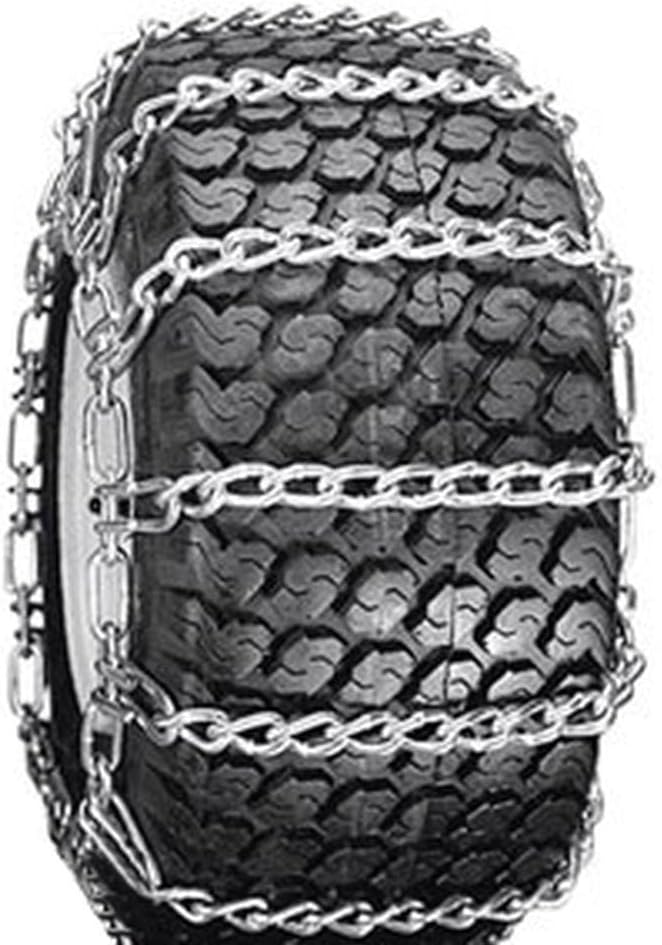 Replacement for fits Set Of 2 410x350x6 Snow Thrower Tire Chains 2 Link Spacing