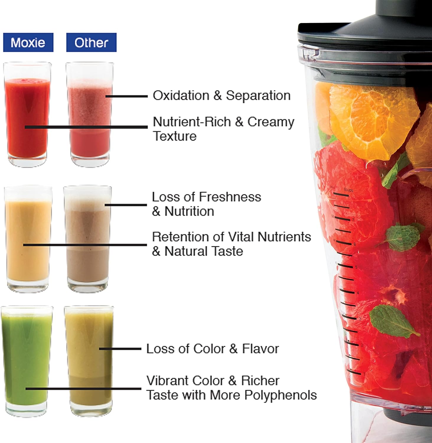 Nuwave Infinity Moxie 64oz Blender - Professional Grade, Self-Cleaning, BPA-Free