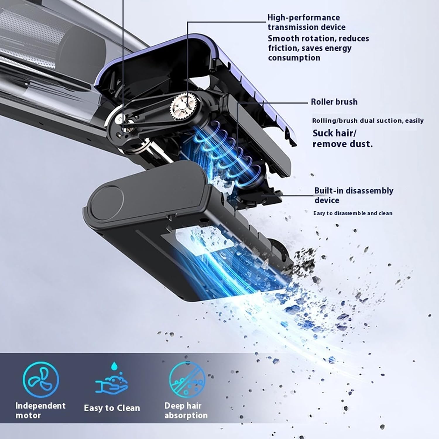 Handheld 10000Pa Strong Suction Multifunctional for Pet Hair Sofa Floor Mopping Vacuum