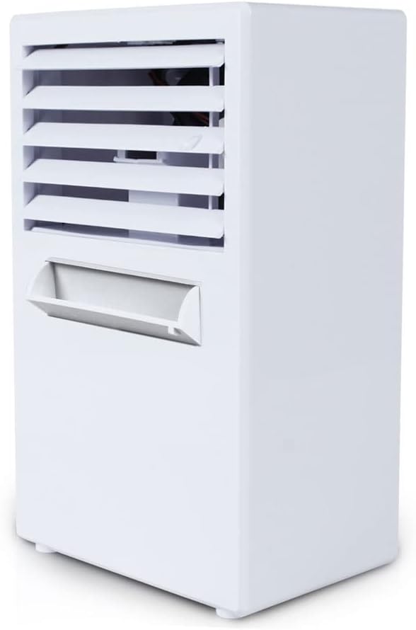Mini Air Conditioners, Personal Mini Air Conditioner with 3-Speed, Evaporative Air Cooler, Portable Ac Unit Fan for Room, Bedroom, Office (Color : White)