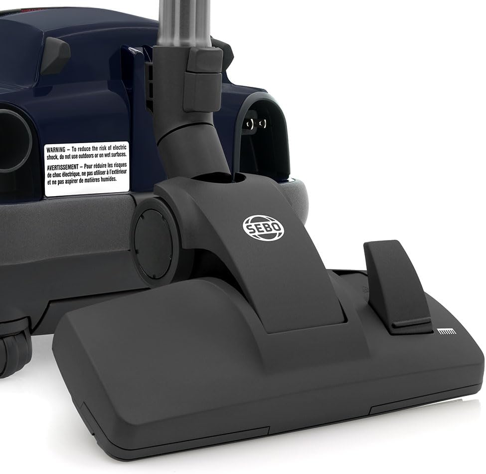 Sebo 9679AM AIRBELT K2 Kombi Canister Vacuum Cleaner with 7-Year Motor Warranty, Comes with Kombi Nozzle - Made for Bare Floors and Area Rugs Only, S-Class Filtration, Made in Germany