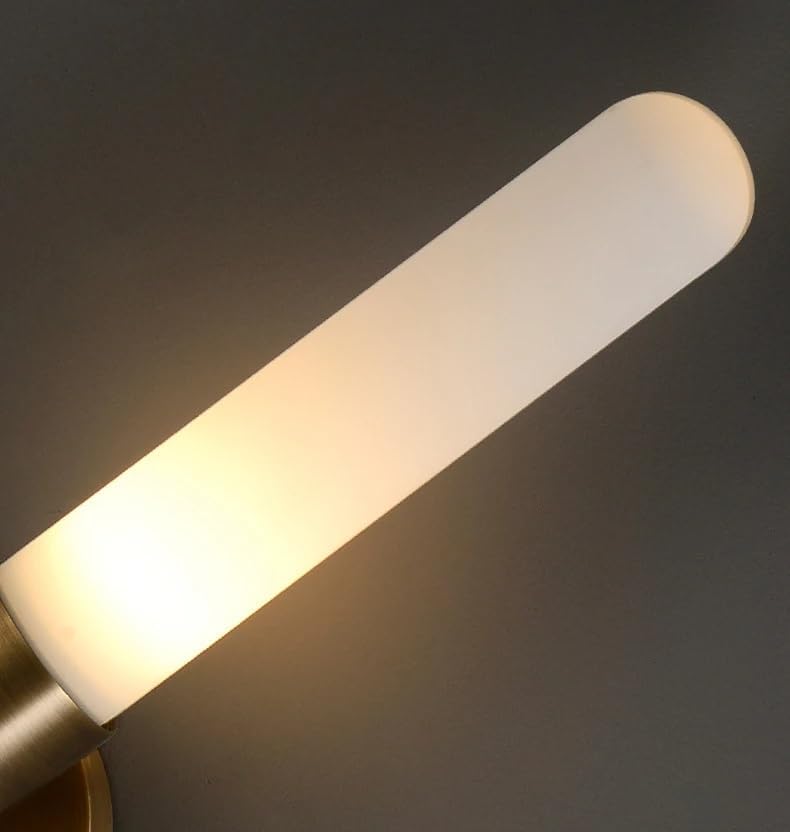 Modern Clear White Glass Wall Lamp Living Room Bedside Sconce Gold Metal Aisle Bathroom Minimalist Lighting E27,Household