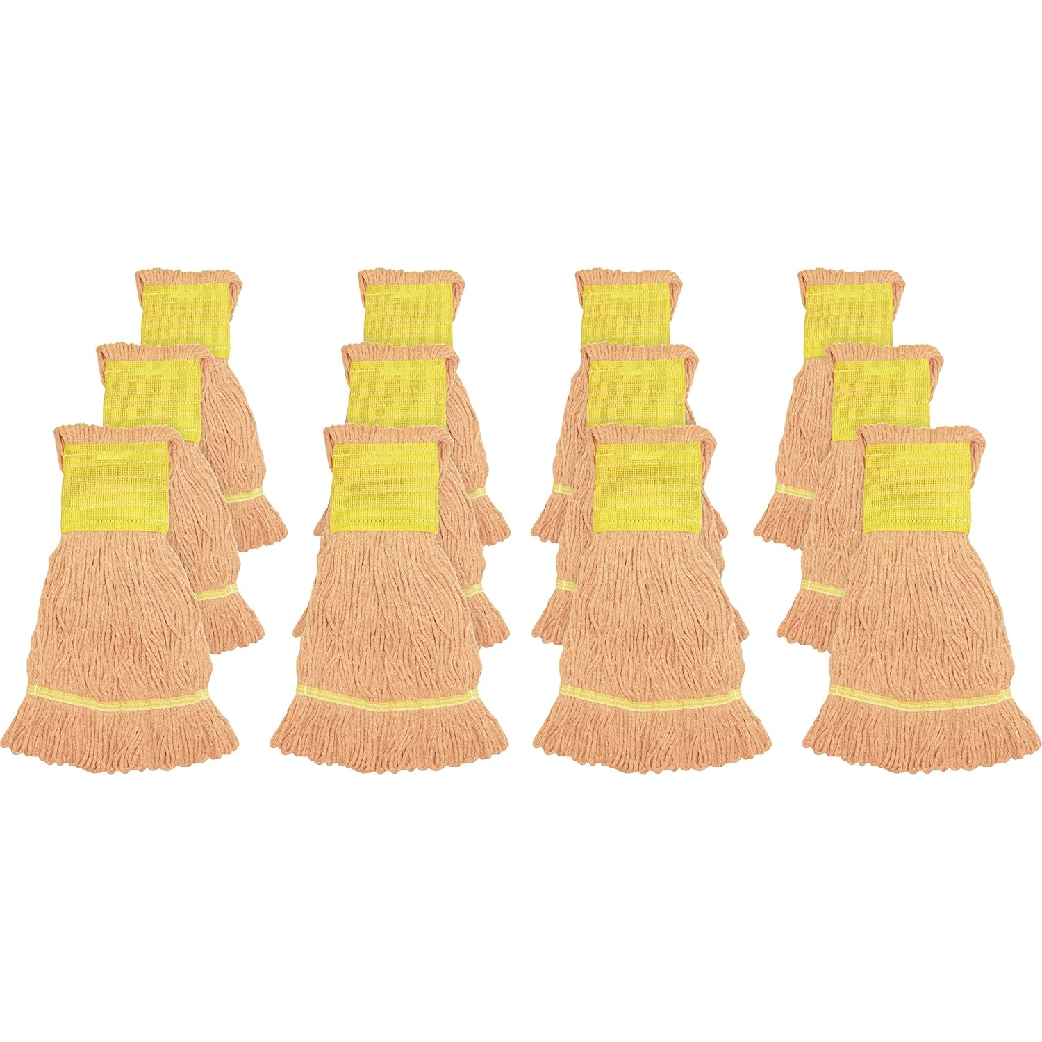 Genuine Joe SOR5BCT Small Blend Wide Band Loop Mop, 12/CT, Orange