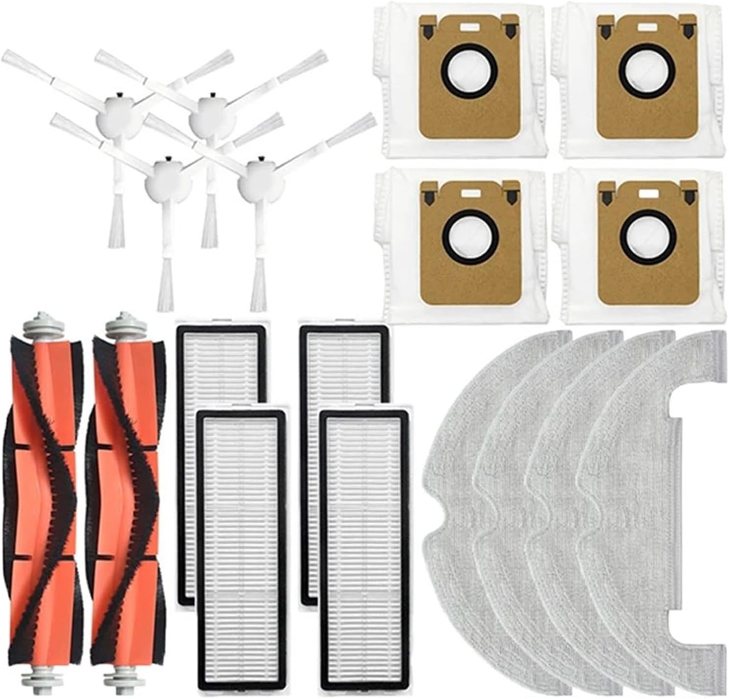 Compatible For Dreame Bot D10 Plus RLS3D Robot Vacuum 5-in-1 Maintenance Kit With HEPA Filter(Chocolate)