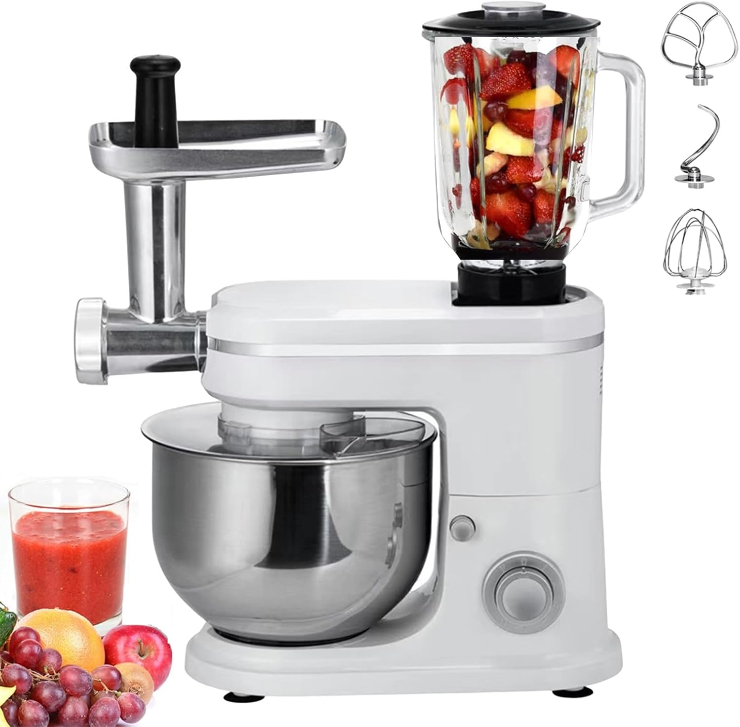 Juicing Blending Cooking Machine - Blender with Meat Mincing and Juice Extraction for Pate, Drinks, Meet, Vegetables