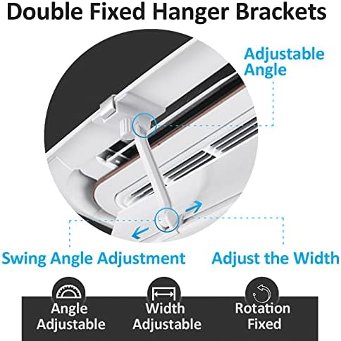Ceiling Air Vent Deflector,Air Conditioner Deflector for Central Air Conditioning,ABS Angle Adjustable Wind Baffle,Deflector Helps Cooling/Heating Air Circulation