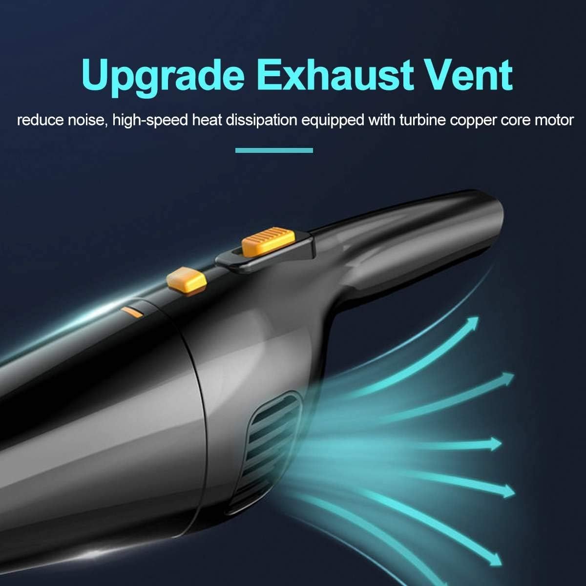 120W Portable Cordless Corded Car Vacuum Cleaner 5500PA Strong Suction Auto Home Office Handheld Vacuum Cleaner