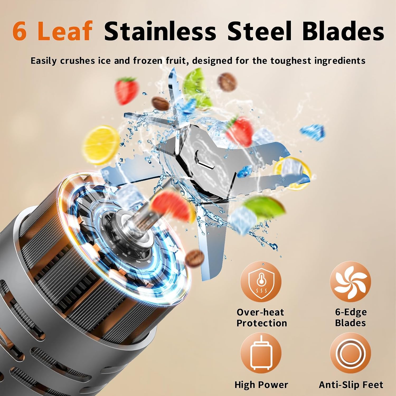 Blender for Shakes and Smoothies With 54oz Glass Jar, 4 Speed Settings, Countertop Blender for Frozen Fruit Drinks, Smoothies, Sauces, 750 Watts