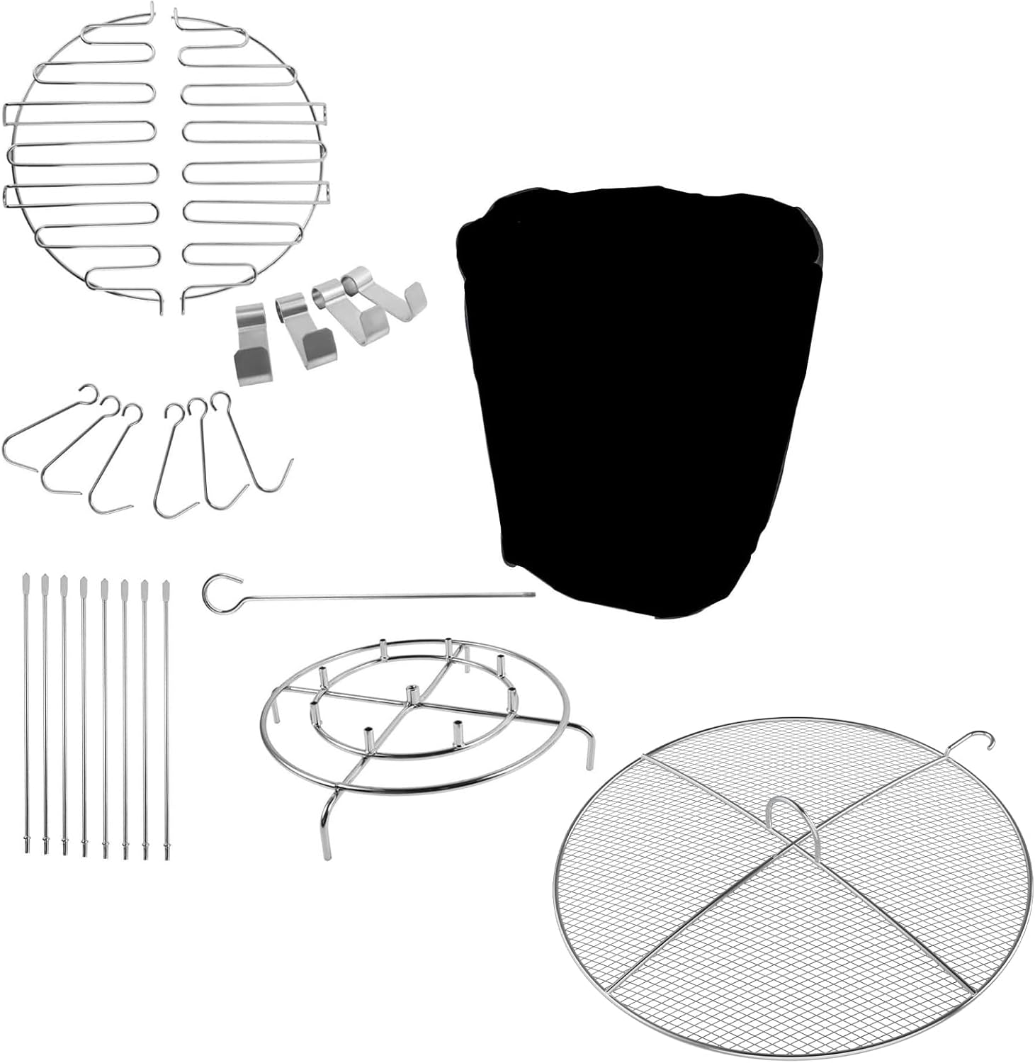 Turkey Fryer Kit with Turkey Fryer Top Cover for Char-Broil The Big Easy Accessories with Water-Resistant 24 Inch Round Grill Cover, Accessories Kit for CharBroil 17102065 18102095 29105249