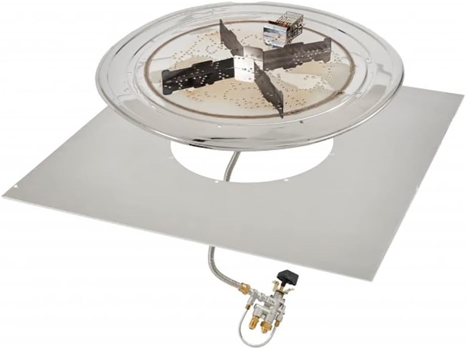 The Outdoor GreatRoom Company Square DIY Hardscape Gas Fire Pit Kit (DIY-4242S-K), 42-Inch