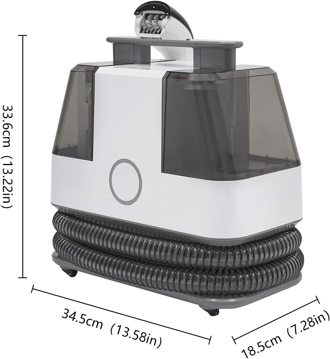 Cleaner Machine 450W 1000rpm Brush Speed Portable Carpet Couch Deep Cleaner 15kpa suction power Handheld Rug Spot Cleaner Small Extractor Vacuum Handheld Carpet & Upholstery Cleaner Machine