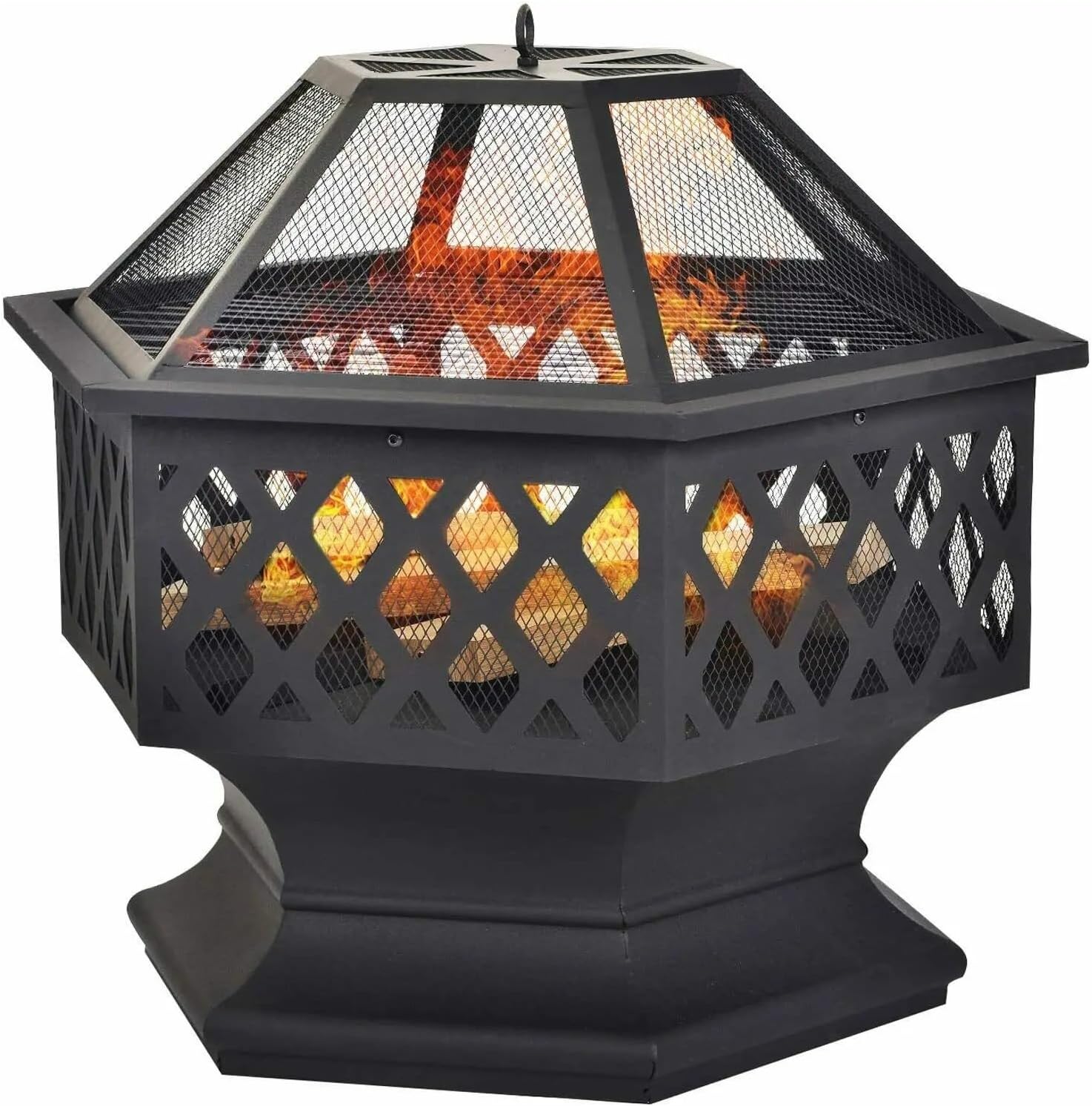 Outdoor Fireplaces Portable Courtyard Metal Fire Pit Shaped Iron Brazier Wood Burning Decoration for Backyard Poolside Fire Pits