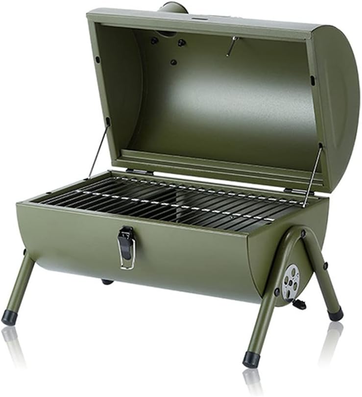 Portable Outdoor BBQ Grill Patio Camping Picnic Barbecue Stove Suitable for 3-5(Gray)