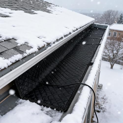 Heated Snow Melting Mats for Roofs & Gutters - Non-Slip Outdoor Mats Prevent Ice Dams & Pipe Freezes, Melts 3
