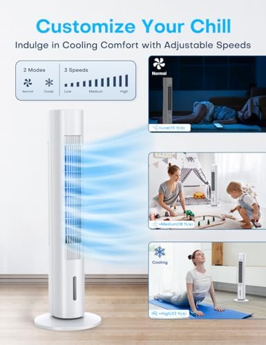 BALKO 35 INCH Evaporative Air Cooler, 2024 Upgraded Swamp Cooler Air Conditioner 20Ft Remote, 70°Oscillation Windowless Air Conditioner, 3 Speeds, Smart Timer for Auto-Off, Air Cooler for Room Bedroom