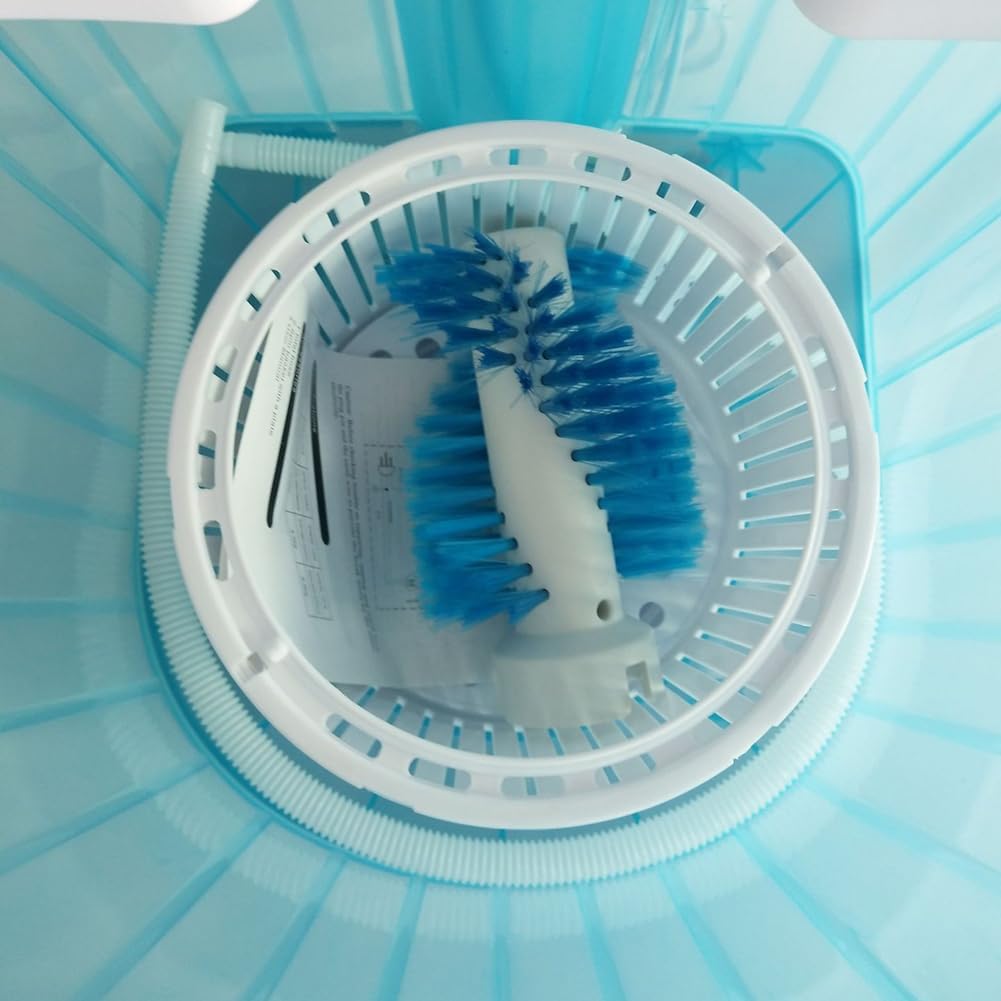 Compact Electric Single Barrel Shoe Washer, 4.5Kg Capacity Rotary Washer Dryer, Freestanding Shoe Washer, Top Loading Washing Machine, 2 in 1 Mini Single Barrel Washing Machine