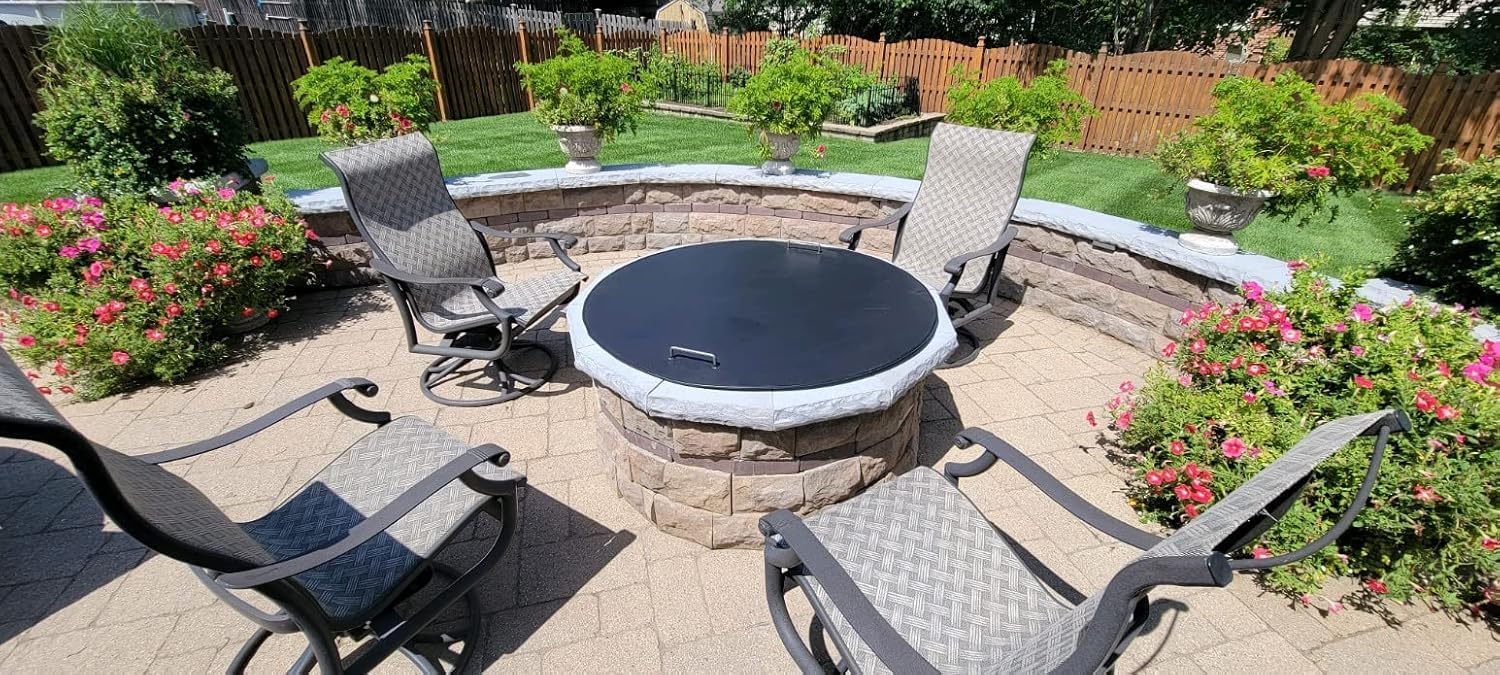 Flat Snuffer Cover One Piece- Round, Square, or Octagonal- Galvanized Metal with 2 Handle (Round, 48 inch)