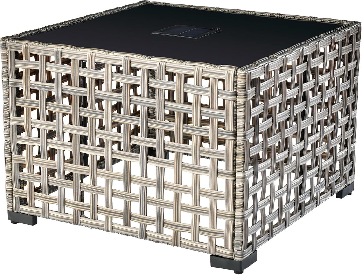 Patio Furniture Solar Powered Coffee Table,Mix and Match Pieces