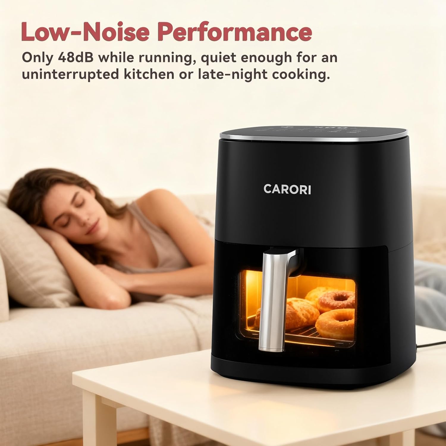 6QT Air Fryer with Viewing Window, 12 Cooking Presets, 1700W Fast & Even Cooking, Max 400℉ Crisping, Bake, Roast, Reheat & Dehydrate, Large Nonstick Basket, Dishwasher Safe