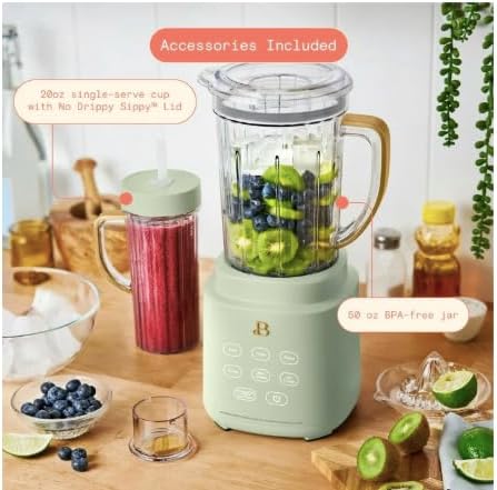 Beautiful PowerExact Blender System Touch Activated High Performance With On The Go 20 oz Cup (Sage~Green)