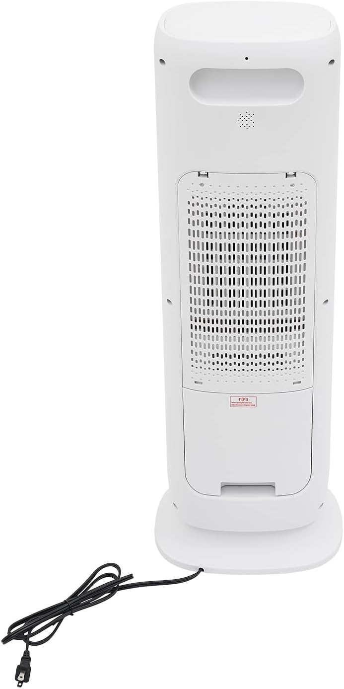 KOLHGNSE 3-in-1 Cooling Heating Fan, 1800W PTC Portable Air Conditioner Fans Remote Control with Humidifier, 3 Speeds 90° Oscillation, Quiet Floor Standing Fan for Bedroom Living Room (White)